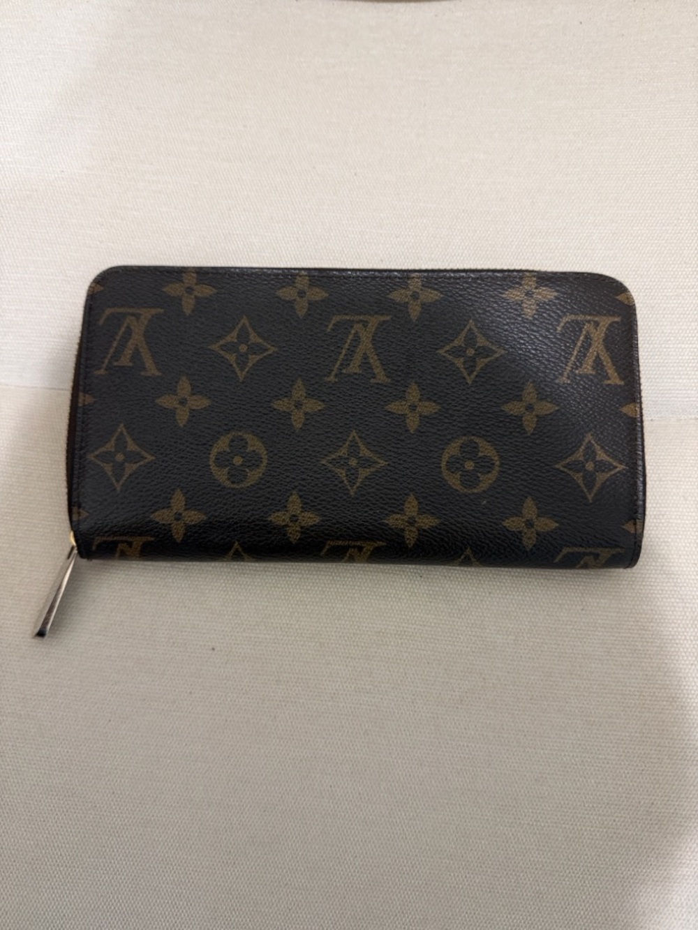 Louis Vuitton Monogram Canvas Zip Wallet - Brown and Gold